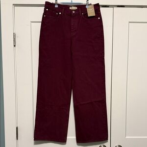 Madewell Burgundy Low-Slung Baggy Jeans